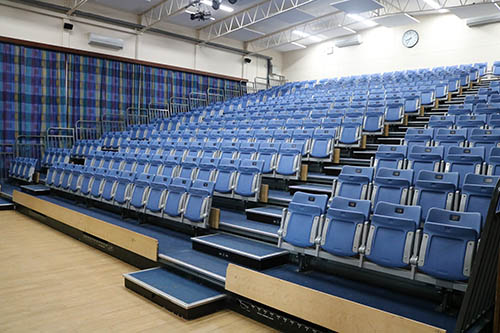 Main Hall set up as a performance venue