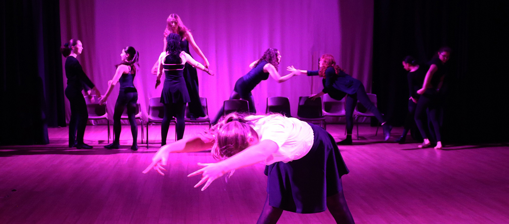 Kennet School pupils performing a contemporary dance routine
