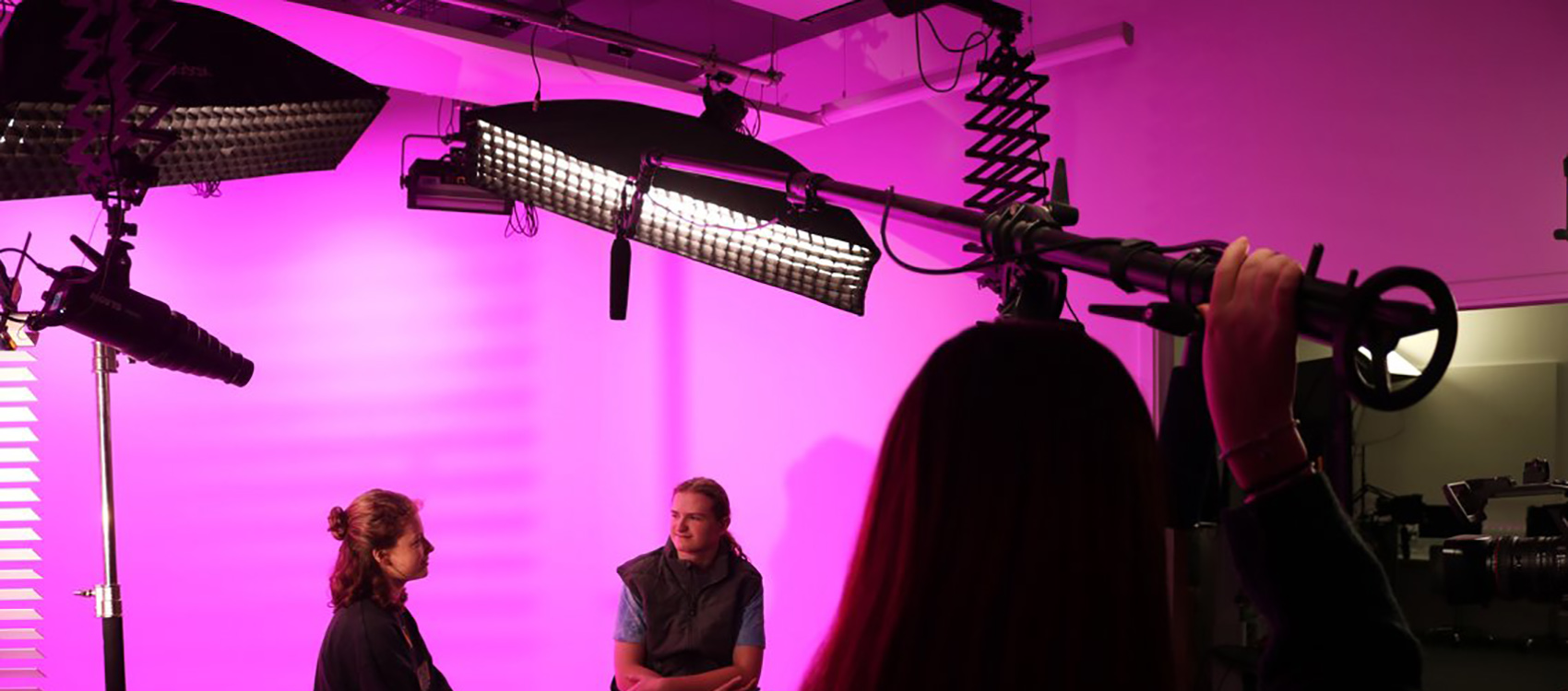 Kennet School's media room equipped with high-end video and audio equipment
