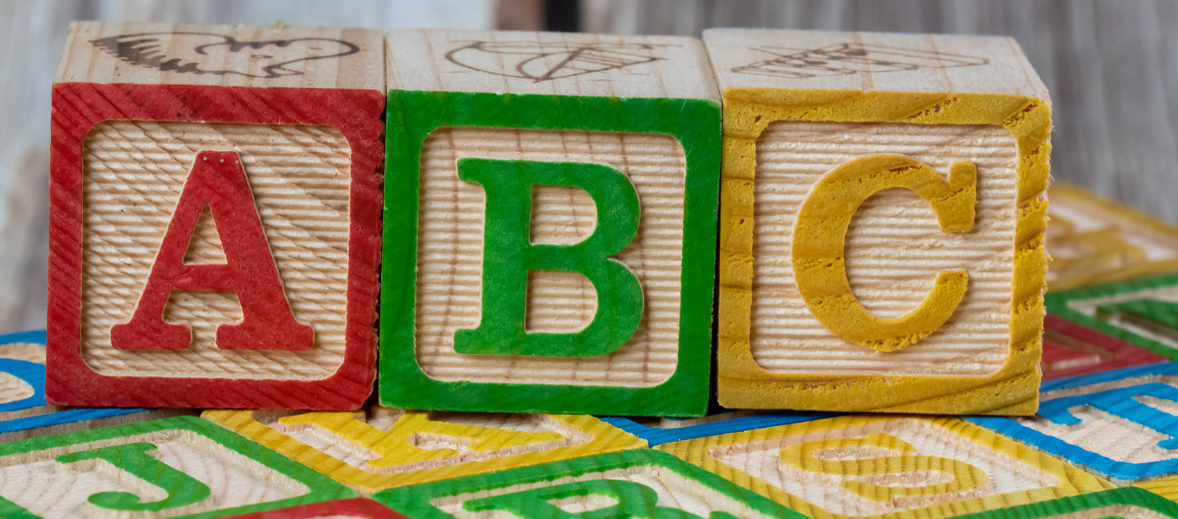 Colorful building blocks stacked together