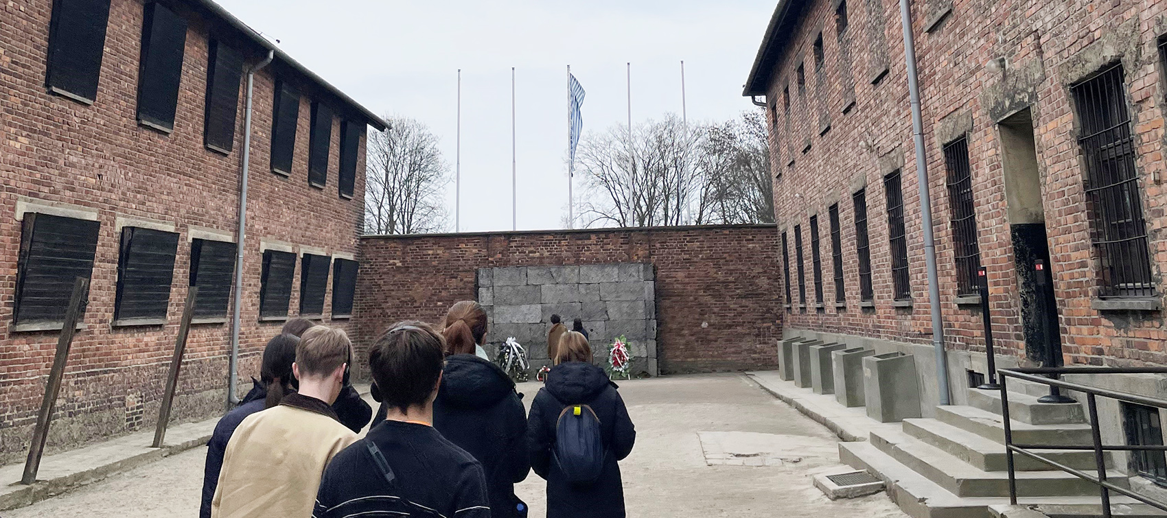 Kennet School history pupils during an educational visit to Auschwitz