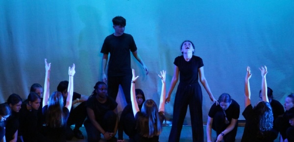 Pupils perform in Shakespeare in Schools Macbeth at Andover Theatre