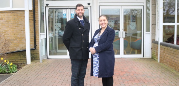 Mr M Gayler (left) pictured with Ms G Rigg (right)