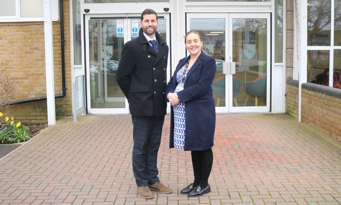Mr M Gayler (left) pictured with Ms G Rigg (right)